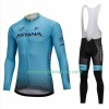 Combinaison Cycliste M/L + Collant à Bretelles 2018 Astana Pro Team N001